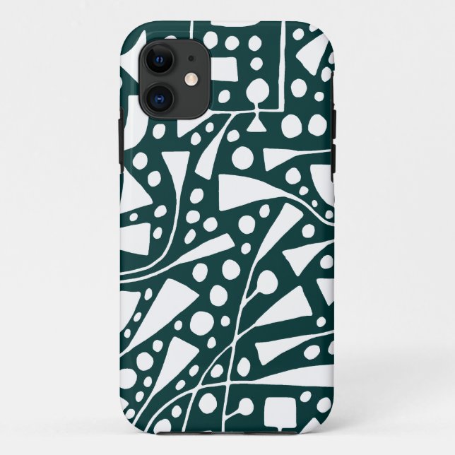 12012 White on Dark Green Case-Mate iPhone Hülle (Rückseite)