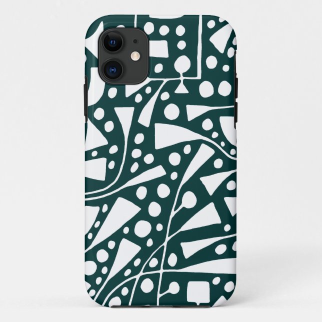 12012 White on Dark Green Case-Mate iPhone Hülle (Rückseite)