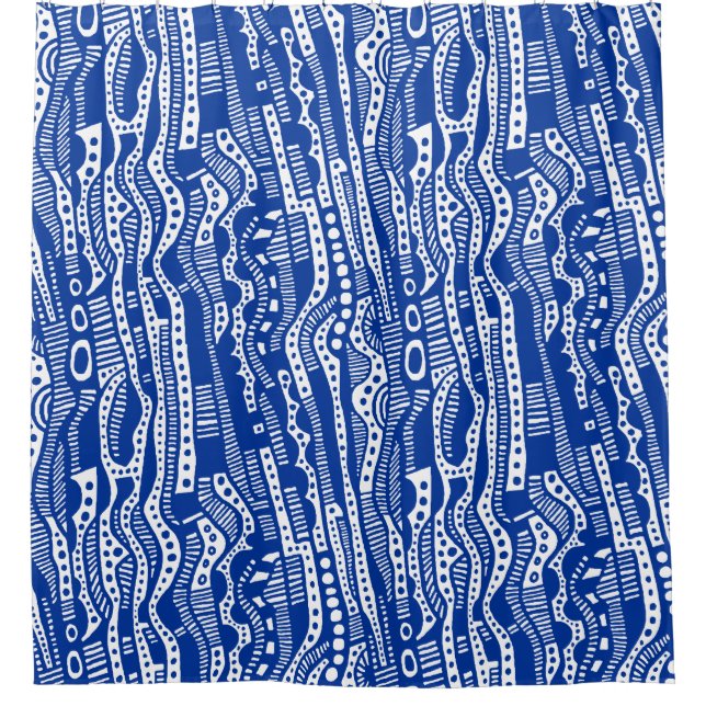 12015 - Navy Blue Duschvorhang (Vorderseite)