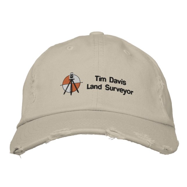 120971495649248493, Tim DavisLand Surveyor Bestickte Kappe (Vorderseite)