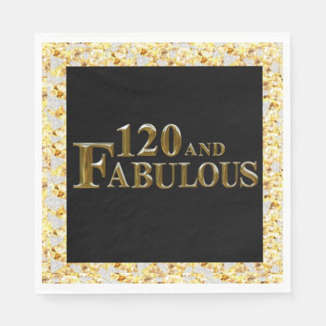 120 Geburtstag Serviette (Vorderseite)