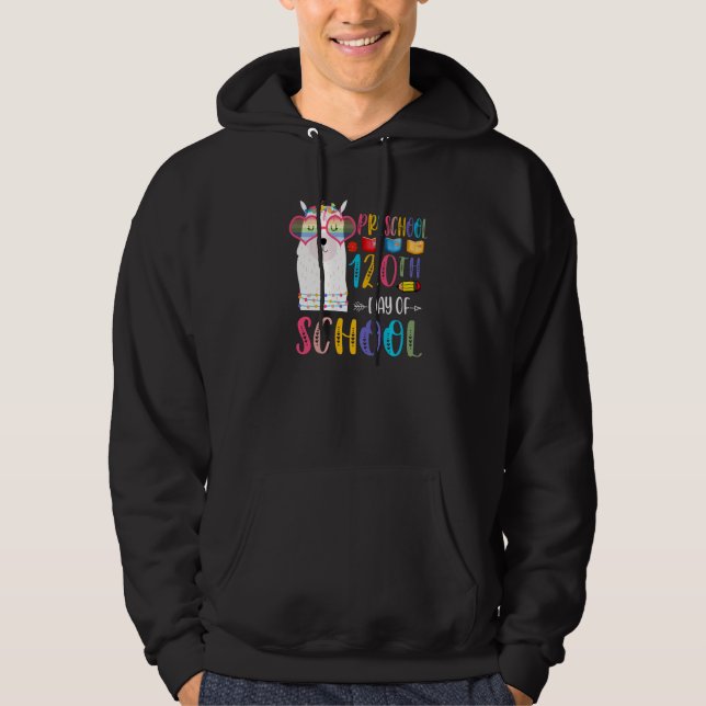120th day of School No Prob Llama 120 Days Of Pres Hoodie (Vorderseite)