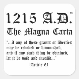 1215 A.D.™ La Grande Charte Article 61 Stickers