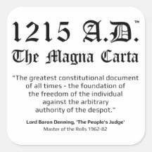 1215 A.D.™ Stickers Citation Magna Carta