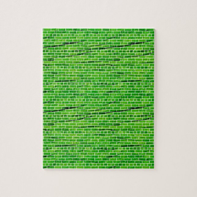 121 ZURÜCKGEBAUTE, HELLE, GRÜNE BRICK-WALLPATTER Z (Vertikal)