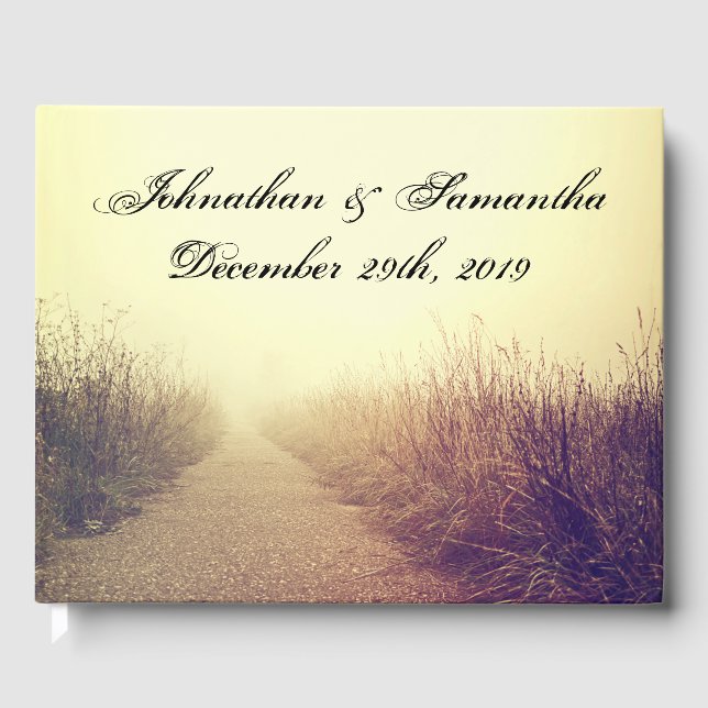 122 Page Wedding Gästebuch Sunrise Pathway Walkway (Vorderseite)