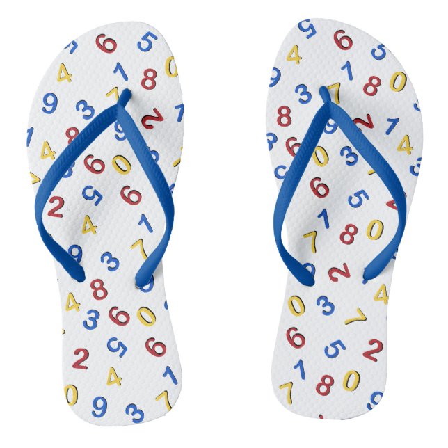 123 Zahlen Rot-Gelb-Blau Flip Flops (Fußbett)