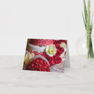 1242-Hochzeitstorte, Bouquet und Rings Einladung