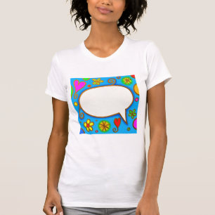 1246 NIEDLICHE MÄDCHEN BLUME SPRECHEN BLUMENKARTE T-Shirt