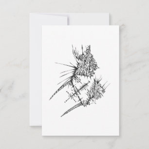 124 Schwarz-Weiß-Abstrakt-Tribal-Tattoo-Kunst Dankeskarte
