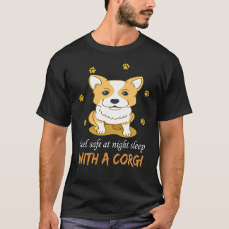 125 fühlen sich bei Nachtruhe mit Corgi sicher T-Shirt