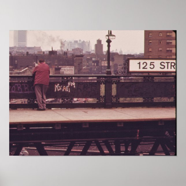 125th Street Elevated Train Platform, New York Poster (Vorne)