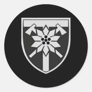 128. Gebirgssturm-Brigade (Ukraine) Ukrainische Mi Runder Aufkleber