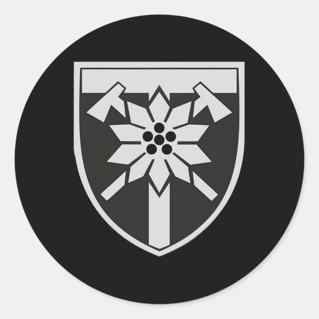 128th Mountain Ault Brigade (ukraine) Ukrainian Mi Runder Aufkleber (Vorderseite)