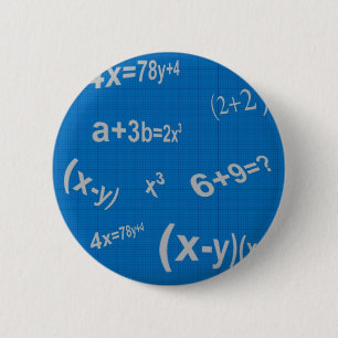 129 BLAUE MATHMATISCHE AUSRÜSTUNGEN MATH ALGEBRA BUTTON