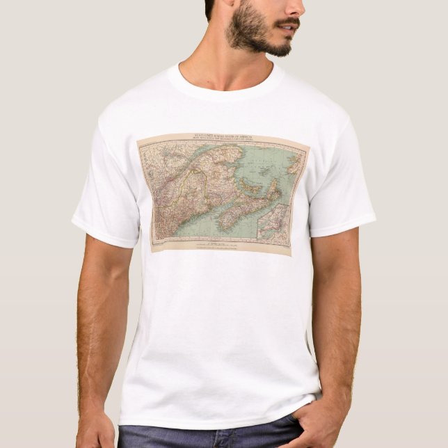129 Maine, Neuschottland, New-Brunswick, Quebec T-Shirt (Vorderseite)