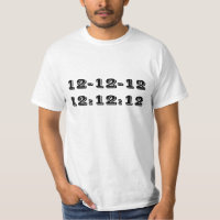 12-12-12 blanc de T-shirt
