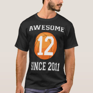 12. 12. 8. Jähriger Basketball T-Shirt