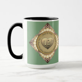 12/30. Pearl & Green Wedding Jubiläum Tasse