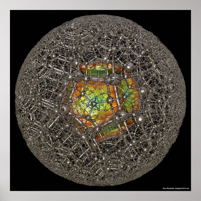 (12,4) Poincaré Ball Poster (Vorne)