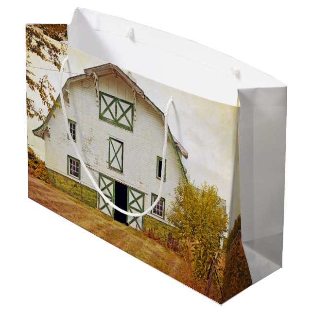 12.5lx4wx9h große Geschenktasche Sunset Barn Count Geschenktüte (Rückseite Schrägansicht)