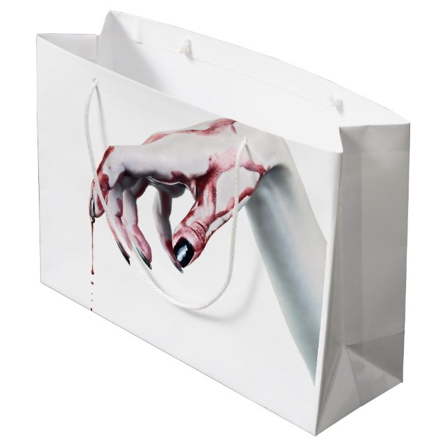 12.5lx4wx9h Grosses Geschenk Beutel zombie Tropfen Große Geschenktüte (Rückseite Schrägansicht)