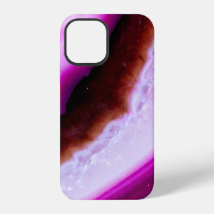 12 Agate Violette Polie avec Coque iPhone en Quartz