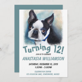 12 ans de Invitation de Boston Terrier