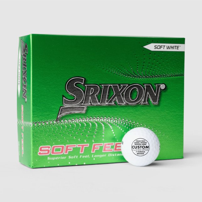 12 balles de golf personnalisées Srixon Soft Feel (Conditionnement)