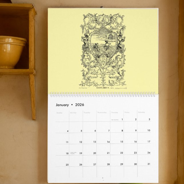 12 Baroque Rococo 18th Century Cartouches Kalender (Von Creator hochgeladen)