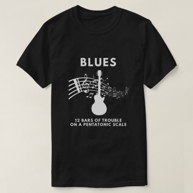 12 Bars der Blues T-Shirt (Design vorne)