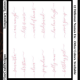 12 Benutzerdefinierter Name/Wort Elegante Kalligra