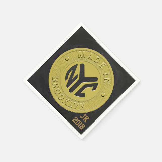 12 Brooklyn Token Themed Napkins Serviette (Ecke)
