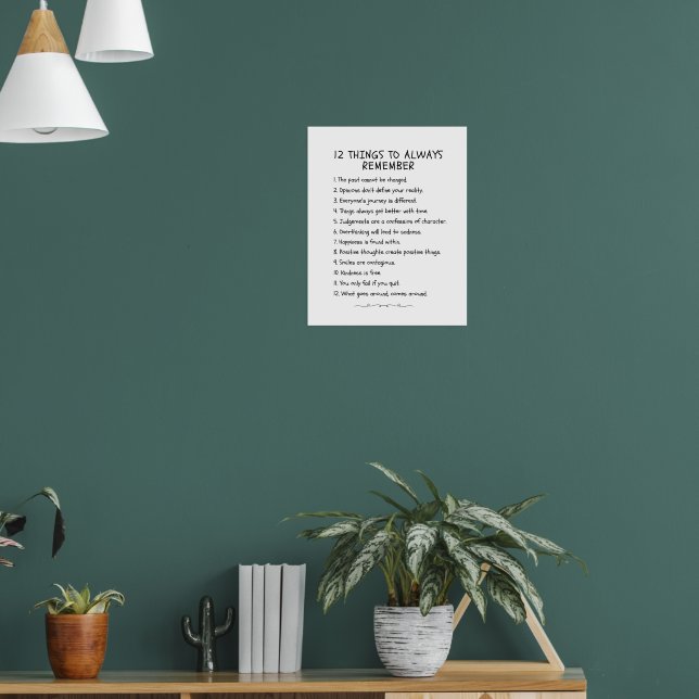 12 choses à retenir - Poster de motivation (Salon 1)