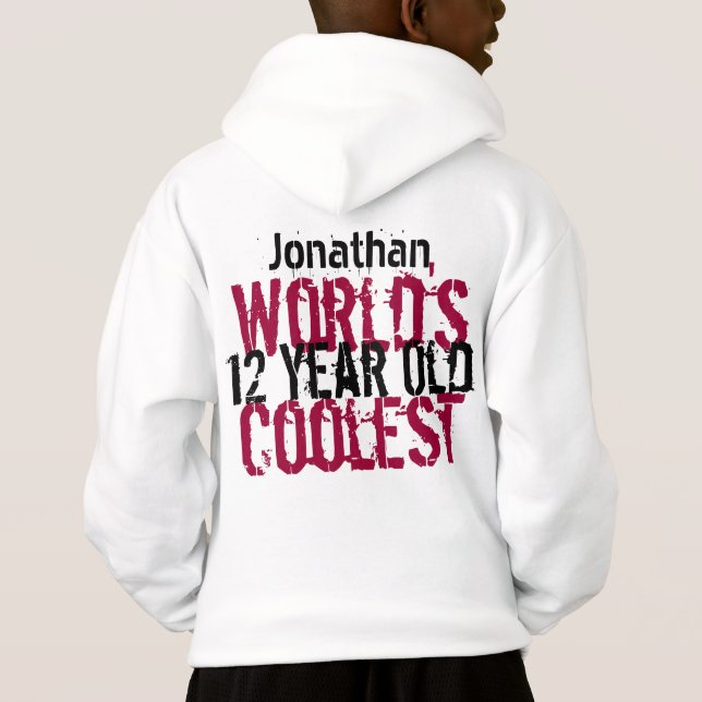 12. Coolste das 12 Jahr-an Rückseite der Hoodie (Rückseite)
