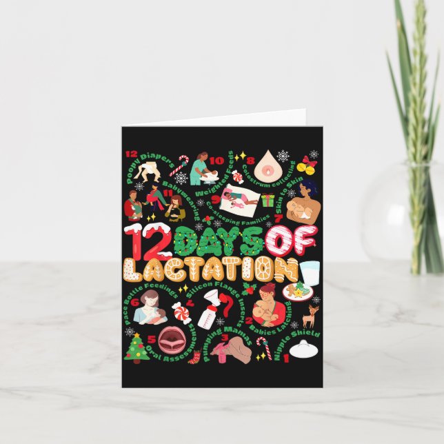 12 Day Of Ibclc Lactation Consultant Breastfeeding Karte (Vorderseite)