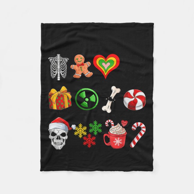12 Days Of Radiology Xray Tech Ct Mri Merry Christ Fleecedecke (Vorderseite)