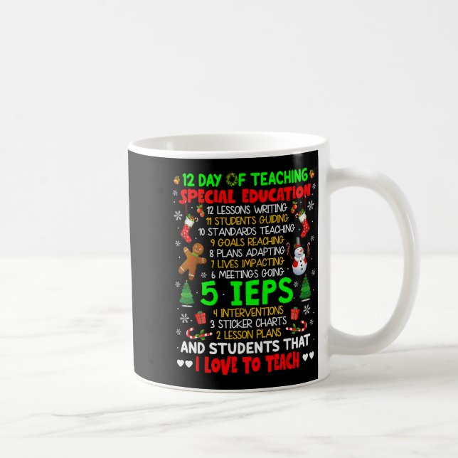 12 Days Of Teaching Special Education Ieps Sped Te Kaffeetasse (Rechts)
