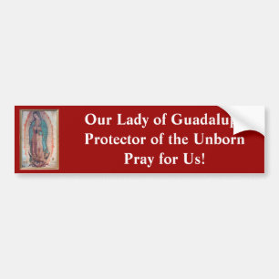 12. Dezember   unsere Dame von Guadalupe Autoaufkleber