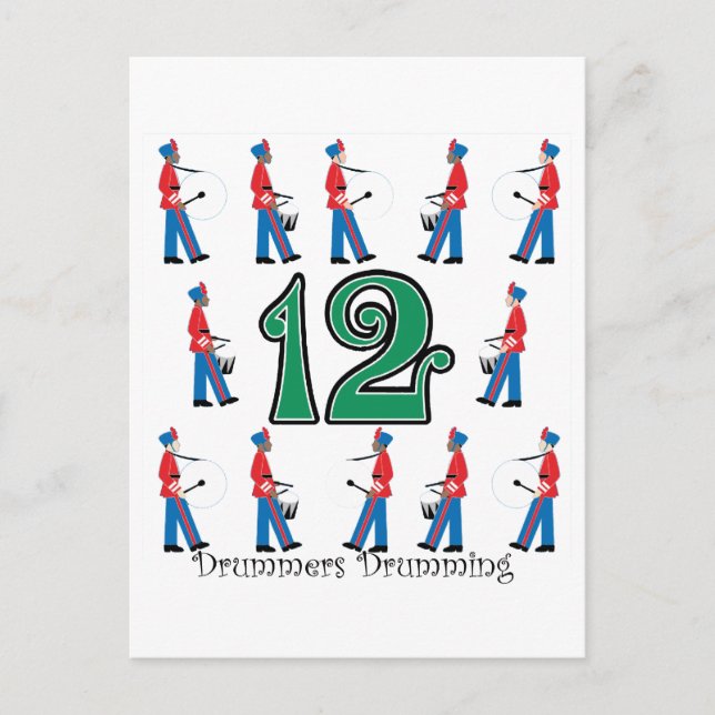 12 Drummer Postkarte (Vorderseite)