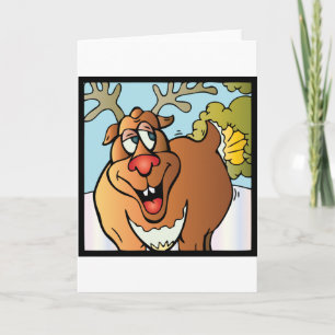 12 Farts of Christmas Reindeer Feiertagskarte