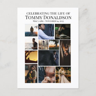 12 Foto Collage Beerdigung Postkarte