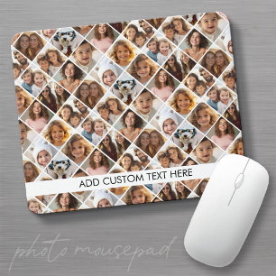 12-Foto-Collage - Diamantmuster überall Mousepad