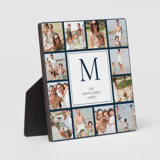 12 Foto Collage Family Pictures Plaque Fotoplatte (Vorderseite)