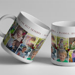 12 Foto Collage LIEBE für BEST GRANDPA burgundy Kaffeetasse<br><div class="desc">Ersetzen Sie die 12 quadratischen Fotos durch Ihre Lieblingssaufnahmen und machen Sie diese moderne Kaffeemaschine zu einem niedlichen Sake-Tasse für Ihren Vater oder Großvater. Es könnte ein niedliches Geschenk für Großeltern oder Vatertag sein, für Ihren Großvater, Eltern, für Ihren Mutter- oder Vatergeburtstag, einen besondere Anlass oder einfach nur um zu...</div>