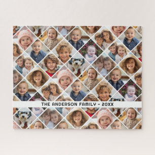 12 Foto Collage Moderne Diamant-Anordnung Schwarz