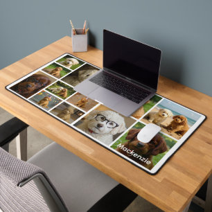 12 Foto-Collage und personalisierter Text Schreibtischunterlage