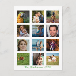 12 Foto der Bildfamilie ✨ Collage Custom Postkarte