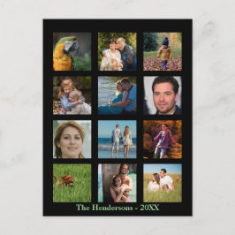 12 Foto der Bildfamilie ✨ Collage Custom Postkarte