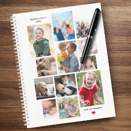 12 Foto-Gedächtniskollektion mit Herz auf Weiß Notizbuch